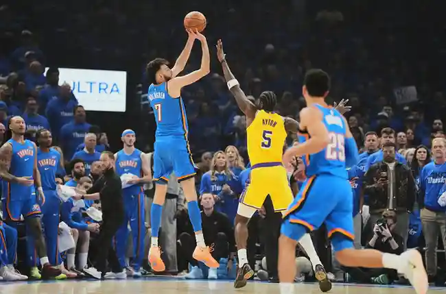 Chet Holmgren Scores 24 as Thunder Defeat Lakers in Western Conference Semifinals Opener